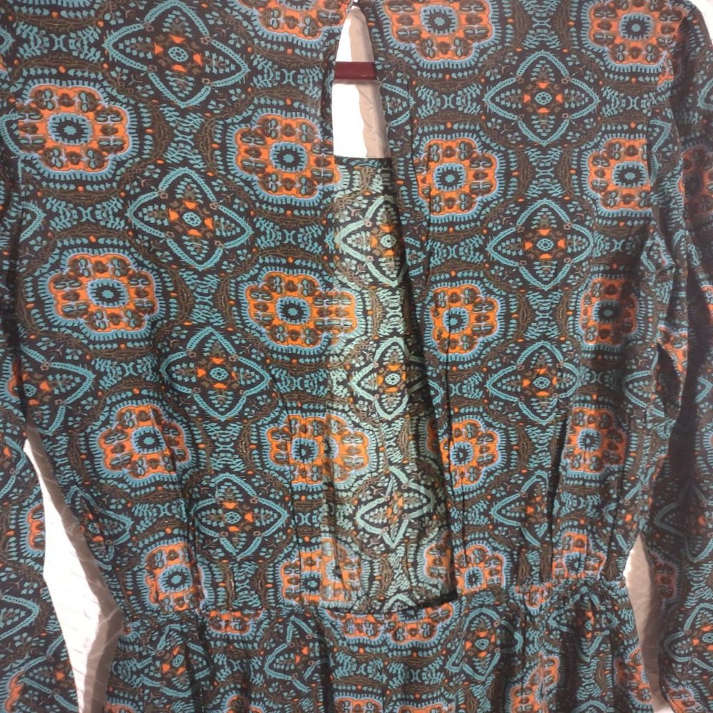 Patrons of Peace Teal Romper - Picture 6 of 11